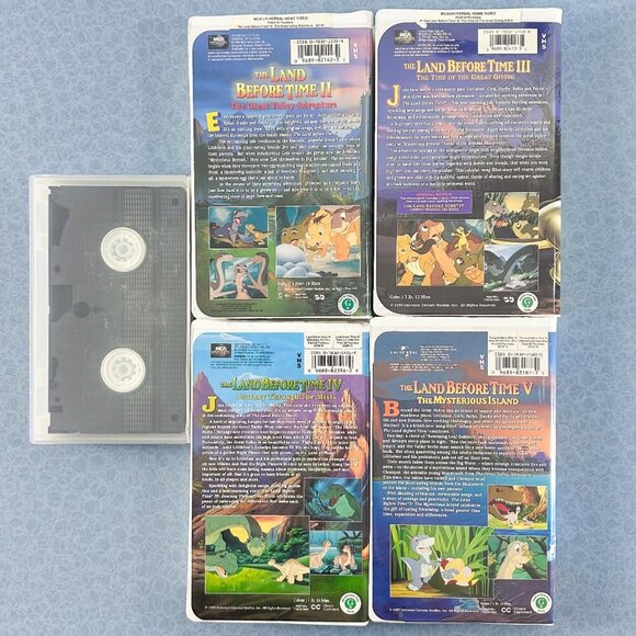 The Land Before Time VHS Lot (1-5) + Original – 90s Dinosaur Movie Collection - Picture 2 of 10